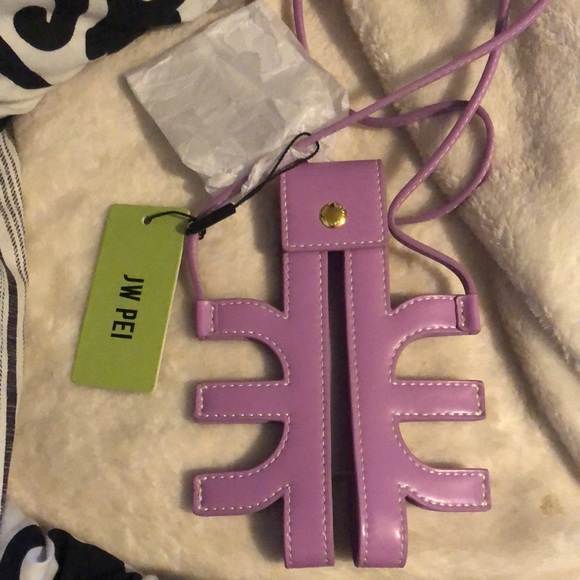 NEW JW PEI Purple FEI Vegan Leather Phone Bag - Picture 2 of 6